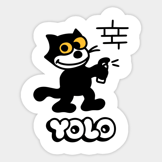 Yolo Cat Sticker by SEXY RECORDS